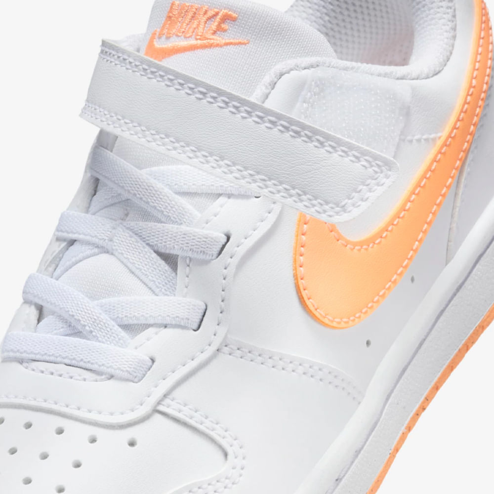 Nike Tenis COURT BOROUGH LOW DV5457-119 LaranjaBranco Sint -3-